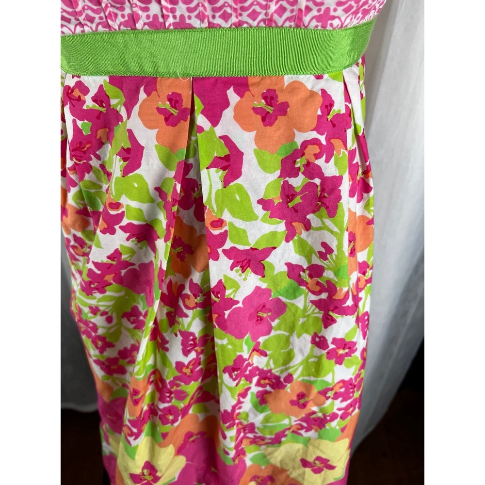 Lilly Pulitzer strapless floral lined dress size 4 - Picture 3 of 8